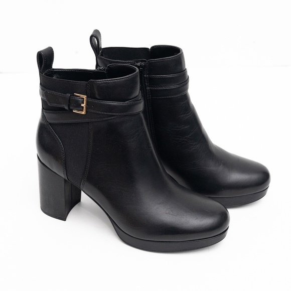 Vionic | New! Black Women's Nalla Leather Boots. Size 7 - Picture 1 of 10